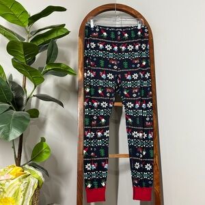 Hanna Andersson XL Blue Gnome Christmas Holiday 100% Organic Cotton Pajama Pants